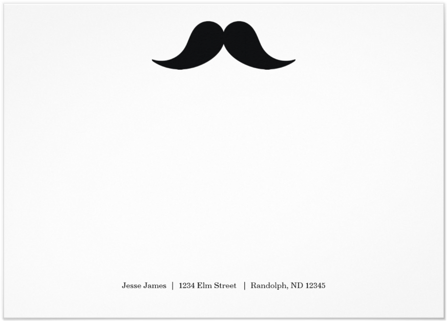 Mustache Note Cards &nbsp - Moustache (1000x1000), Png Download