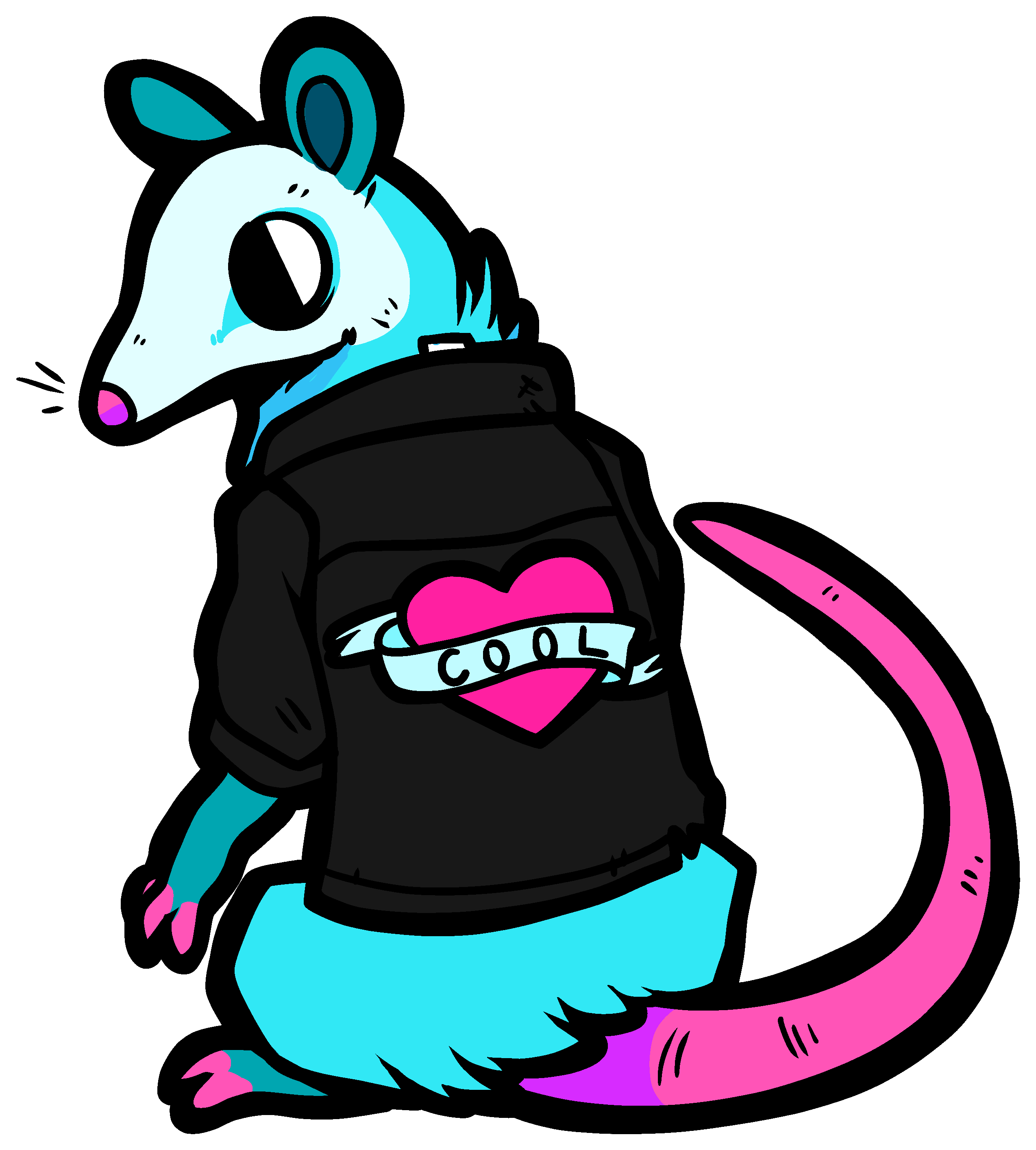 Rad Opossum - Fur (3000x3000), Png Download