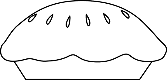 Pie Black And White Black And White Thanksgiving Pie - Pie Clip Art Black And White (550x263), Png Download