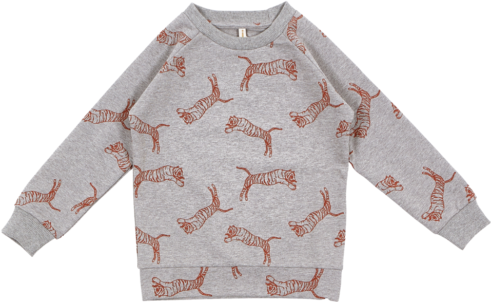 Iglo Indi Crew Sweat Jumping Tiger - Jacket (960x720), Png Download