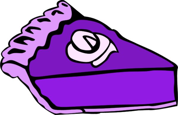 Pie Clipart Purple - Pie Clip Art (600x386), Png Download