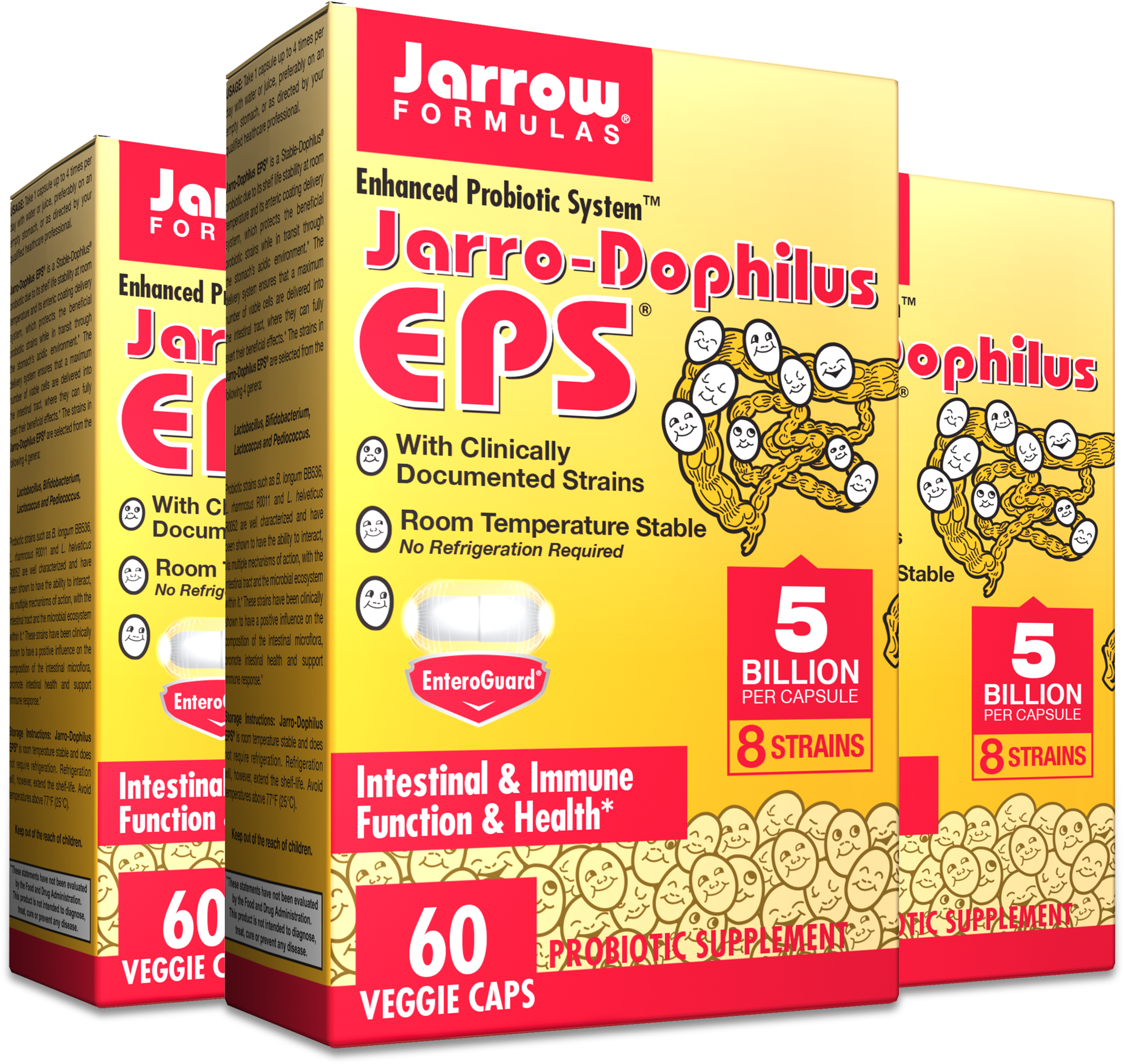 Jarro-dophilus® Eps, 5 Billion Organisms Per Veggie - Jarrow Formulas Jarro-dophilus Eps - 5 Billion - 60 (2048x1934), Png Download