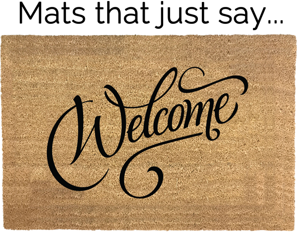 Welcome Mats - Write Welcome In Calligraphy (600x600), Png Download