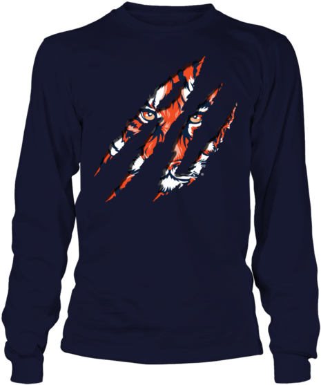 Auburn Tigers Tiger Scratch Shirt - Jerome Bettis - Infinite Heart Unisex Long Sleeve (600x600), Png Download