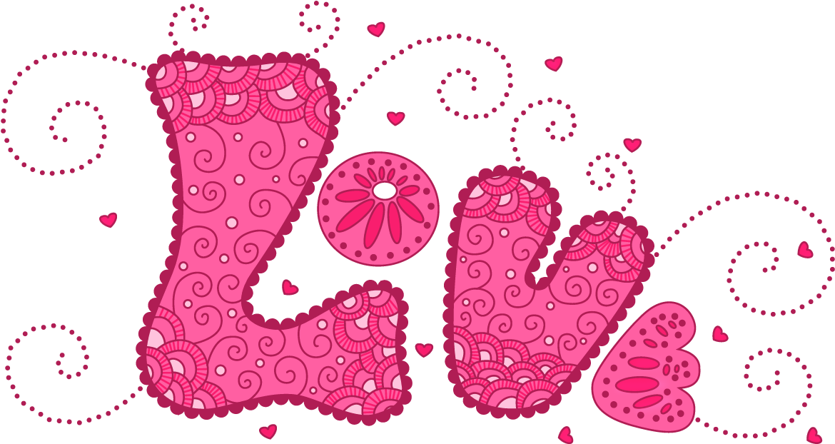Pink Love Clip Art (1196x647), Png Download
