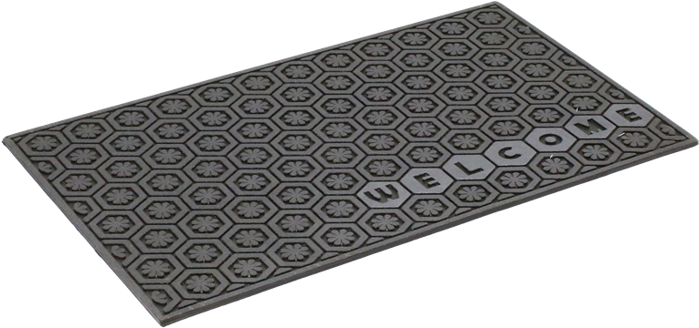 Axton 75 X 45mm Grey Rubber Grit Welcome Mat - Mat (800x800), Png Download
