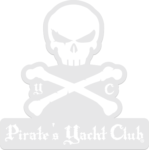 "skull & Crossbones" Sticker White - Pirates' Gold (485x488), Png Download