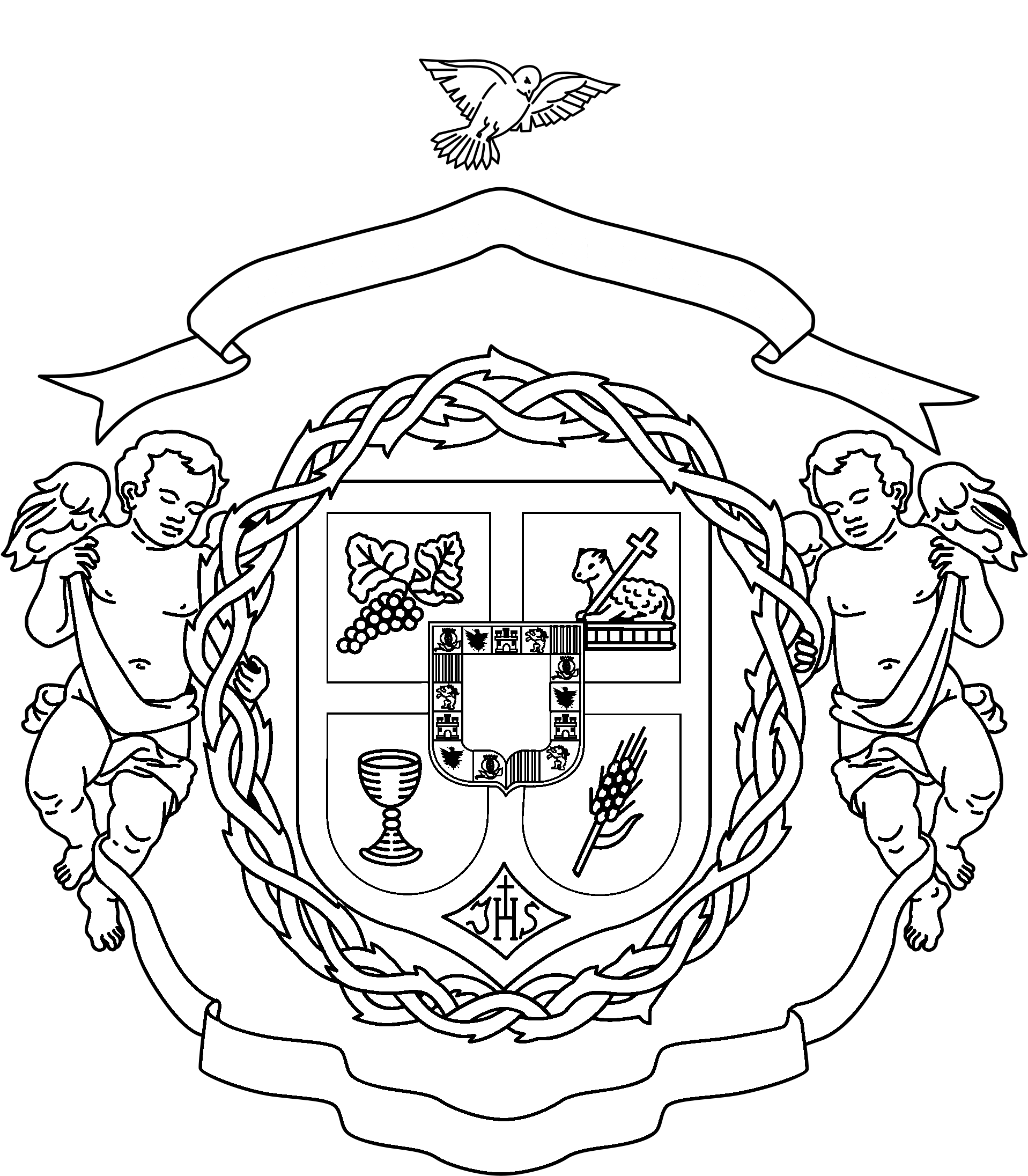 Hdad Santa Cena Almeria Logo Black And White - Illustration (2400x2400), Png Download