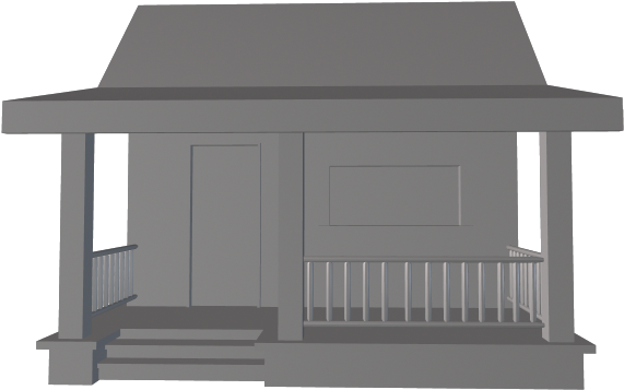 Cabin Basic Model Front 0b - Gazebo (640x480), Png Download