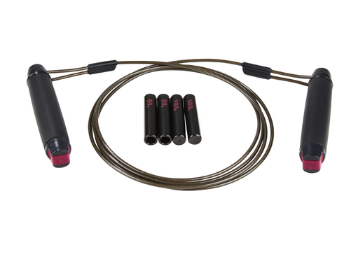 Jump Rope Set, Black/red - Crivit Springseil / Liegestützgriffe 2er / Balance-board (500x500), Png Download