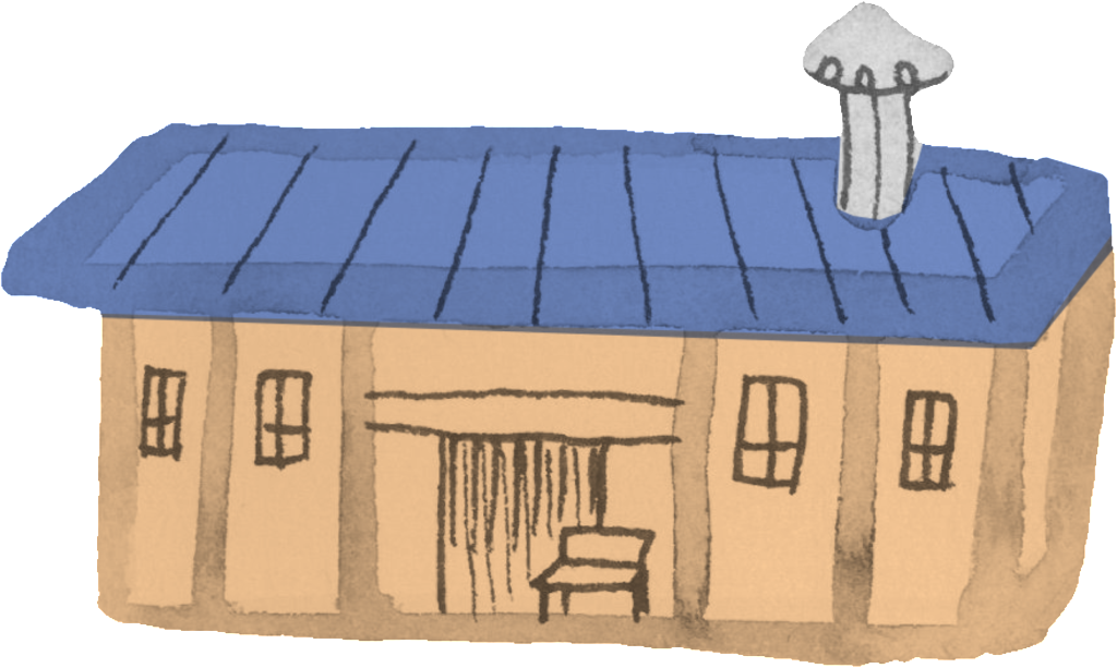 Vintage House Cartoon Transparent - Cartoon (1024x613), Png Download