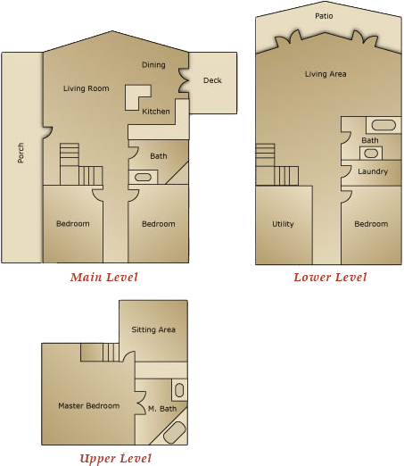 Four-bedroom Log Cabins - Beacons Of Minocqua (468x532), Png Download