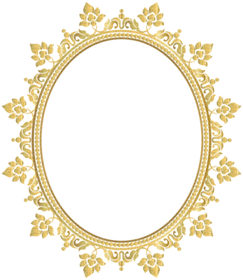 Kaz Creations Deco Border Oval Frames Frame - Овальная Рамка Пнг (348x400), Png Download