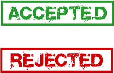 Rejected And Accepted Stamps Vector 232569 Copy - Accepted Rejected Stamp (380x400), Png Download