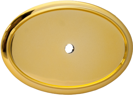 Gold 1 15/16" X 2 3/4" Oval Badge - Gold 1-15/16" X 2-3/4" Oval Badge Holder Bf76g (500x588), Png Download
