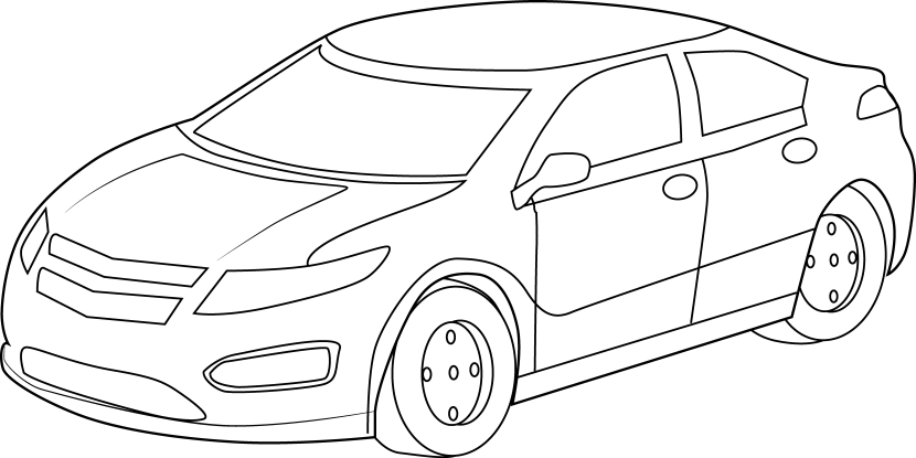 Clip Art Transparent Download Cars Clipart Black And - Clip Art Black And White Car (830x415), Png Download