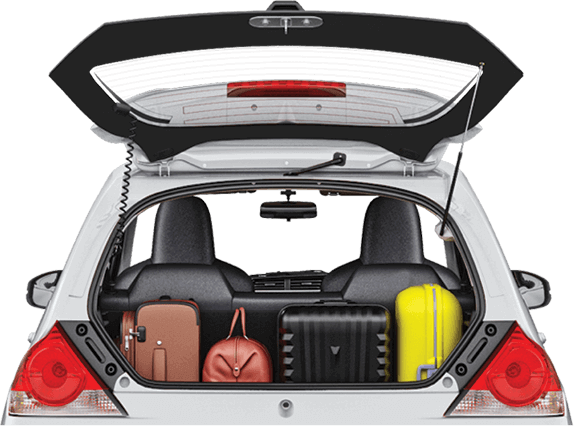 Honda Brio- Spacious Boot - Honda Brio Boot Space (574x426), Png Download