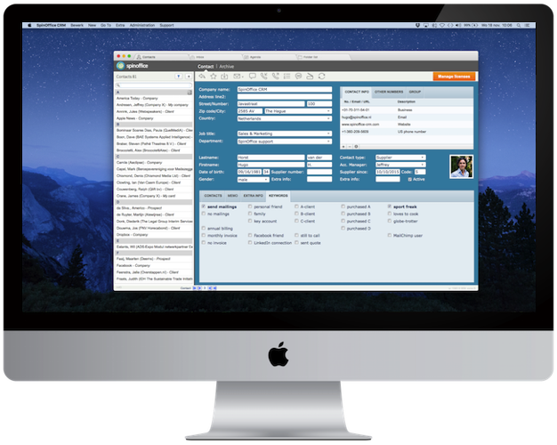 Crm For Mac - Spin Office Crm (626x500), Png Download
