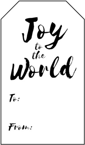 "joy To The World" Gift Tag Labels - Every Day I Loved You [book] (308x500), Png Download