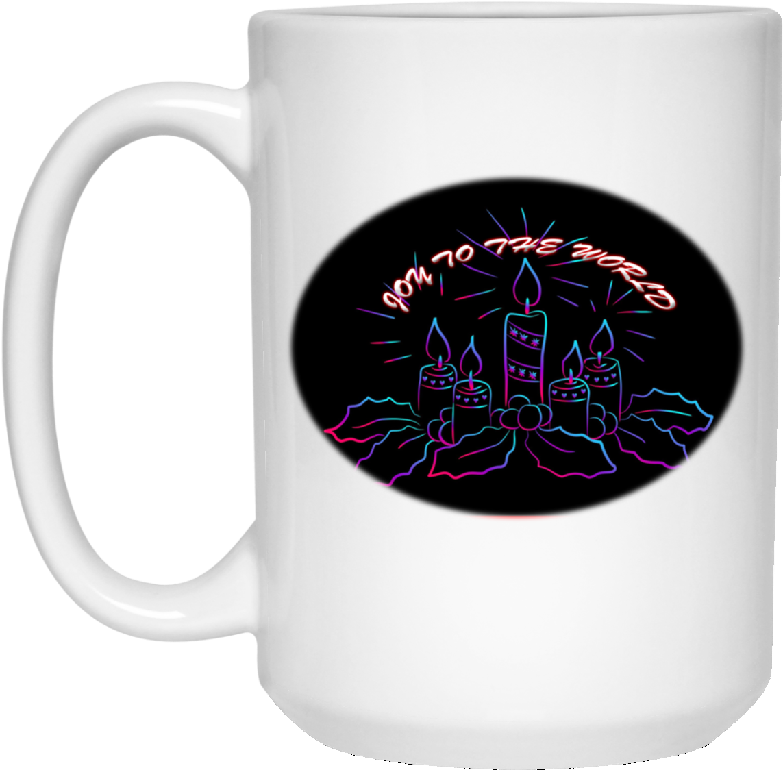 11 Oz Christmas Mug Advent Wreath Joy To - Love Paris Eiffel Tower France Flag Tourist T Shirt (1155x1155), Png Download