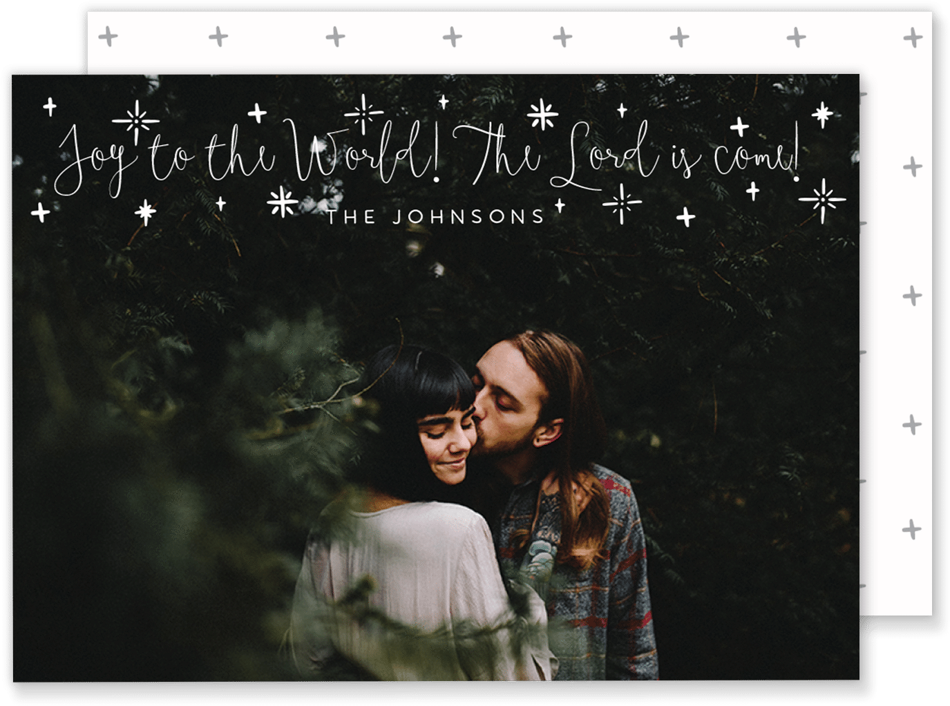 Johnson Joy To The World Christmas Card - Paar-verlobungs-foto Des Polterabend-| Karte (1500x1073), Png Download