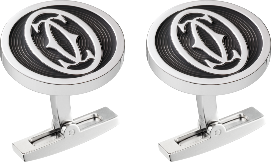 Double C Logo Decor Cufflinkssterling Silver, Palladium - Double C (1024x615), Png Download