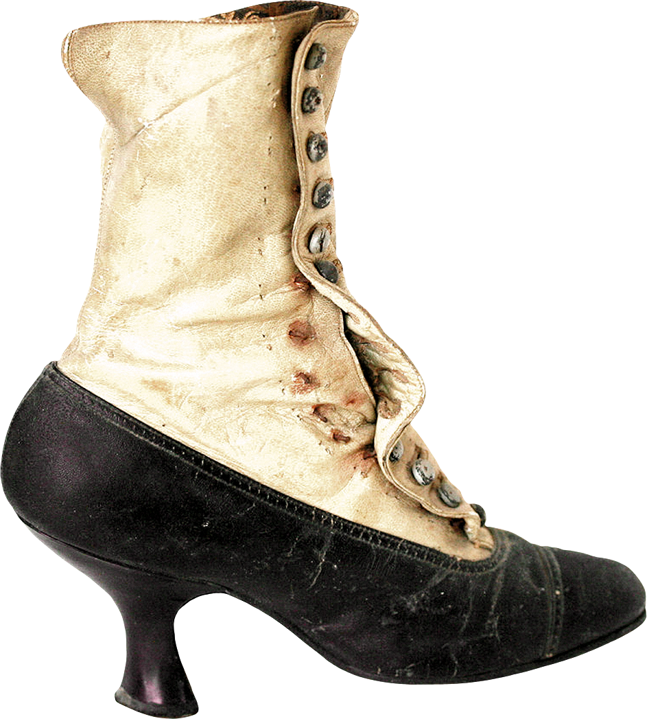 Boot Png Transparent Images Png All, Suede Button Detail - Vintage Shoe Png Transparent (943x1047), Png Download