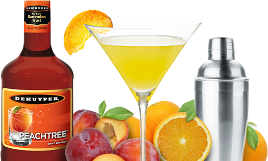 A Peach Of A Martini - Dekuyper Peachtree - 1 Lt (586x316), Png Download