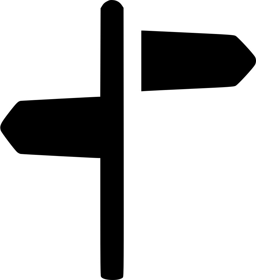 Guidepost Arrow Direction Signpost Route Comments - Route Icon Png White (897x980), Png Download