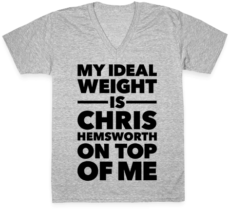 Ideal Weight V-neck Tee Shirt - Perfect Ocd (484x484), Png Download