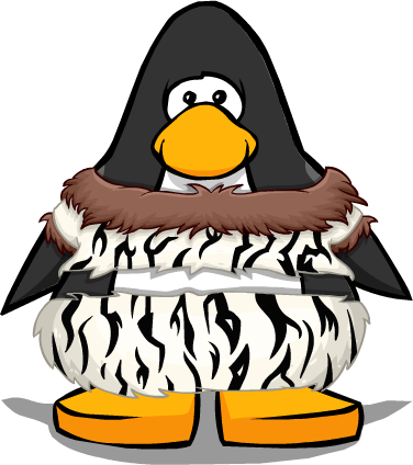 Zebra-print Dress Pc - Club Penguin (376x424), Png Download