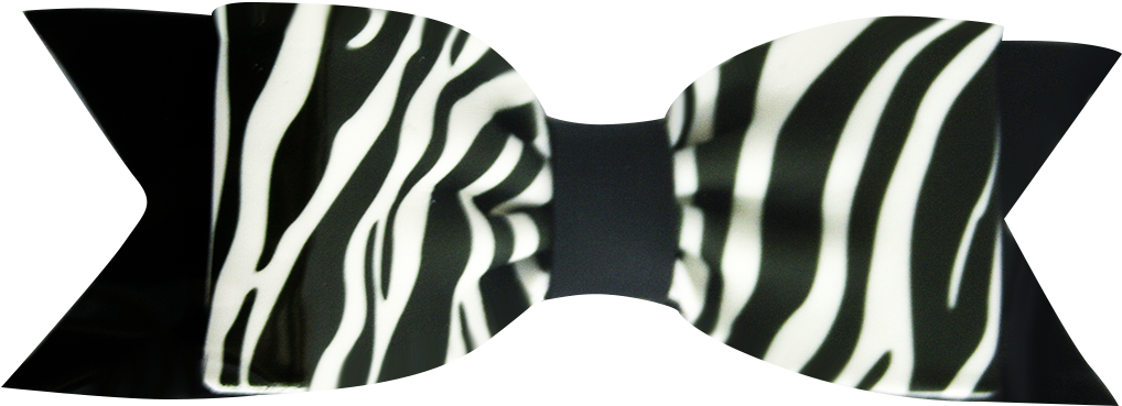 Fondant Bows- White Zebra Print - Formal Wear (1050x472), Png Download