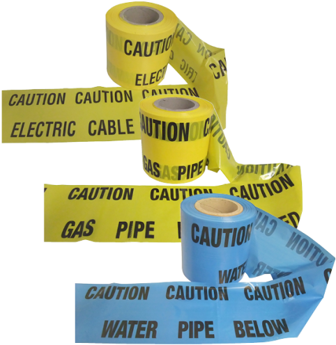 Image - Everbuild Underground Water Warning Tape 150mm X 365m (500x500), Png Download
