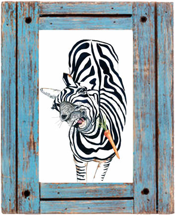 Available In My New Esty Shop This Cute Zebra Named - Prinz Homestead Picture Frame Size: 4" X 6", Color: (500x500), Png Download