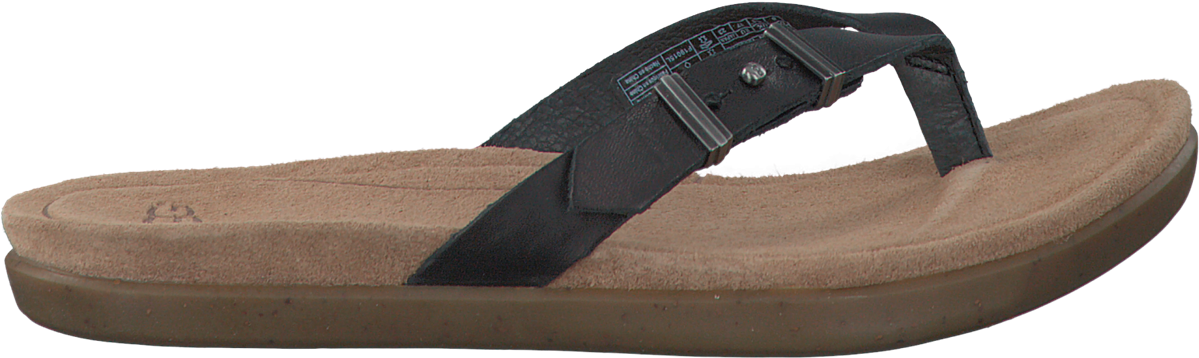 Zwarte Ugg Slippers - Schwarze Ugg Zehentrenner Sela (1200x630), Png Download