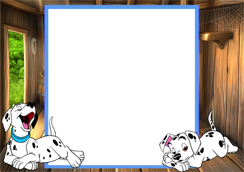 Dalmatians - Dalmatian Frame (500x353), Png Download