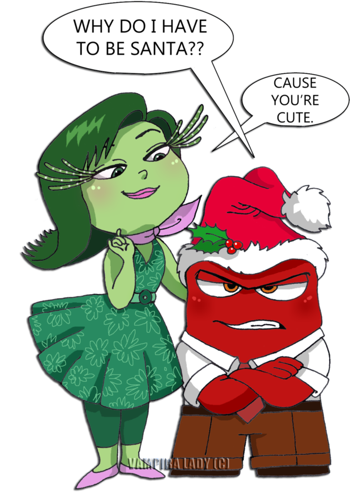 Santa Anger By Vampiralady On Deviantart Inside Out, - Inside Out Anger Cute (759x1053), Png Download