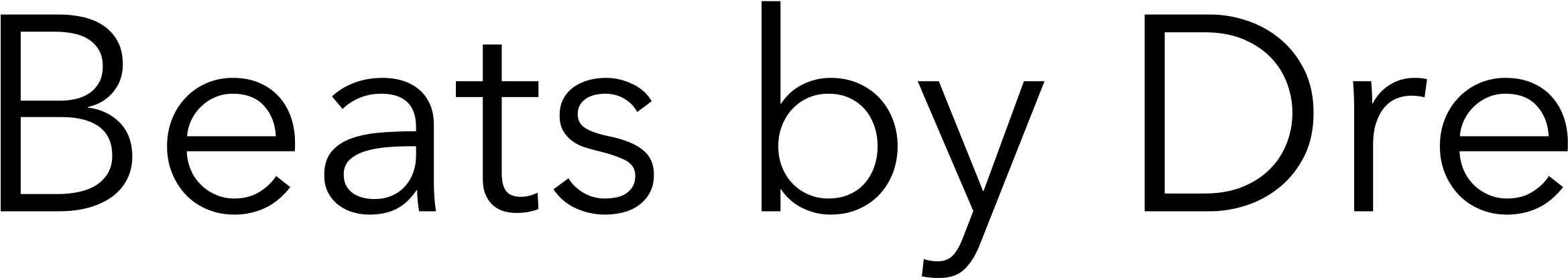 Beats By Dre Logo Black And White - Beats By Dre Old Logo (2400x525), Png Download