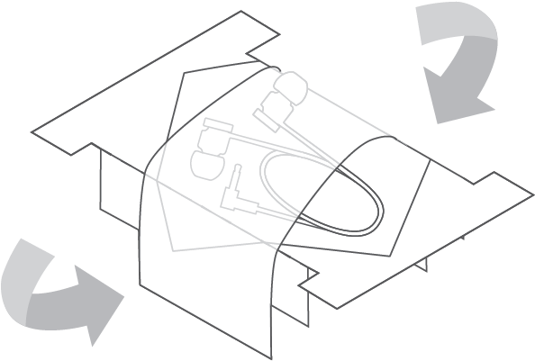 Fold Down The Filmed Sides Of The Insert - Illustration (710x663), Png Download