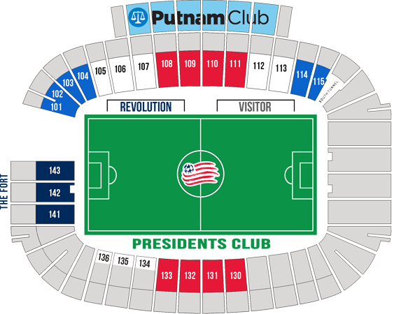 Fort, $28, $381, $338 - Putnam Club Gillette Stadium Map (563x450), Png Download