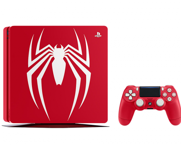 Limited Edition Marvel's Spider Man Ps4 1t - Spider Man Ps4 Console (600x707), Png Download