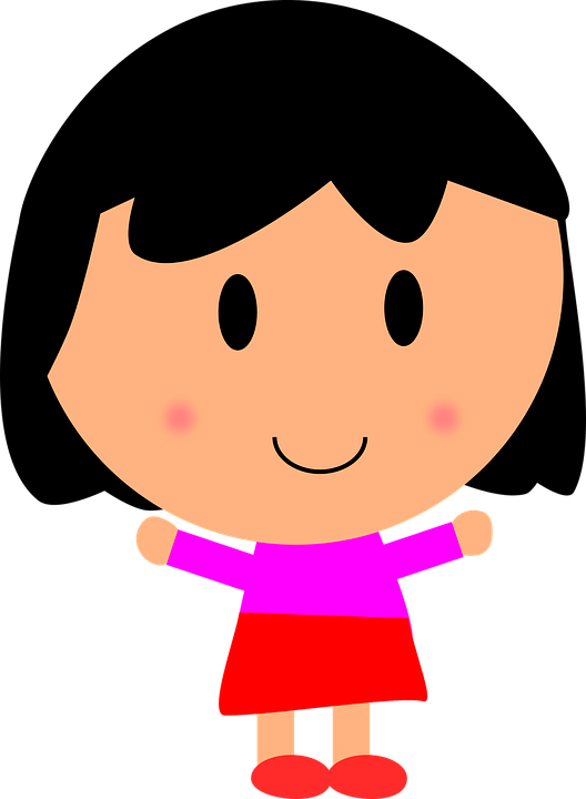Girl Cartoon Clip Art (528x720), Png Download