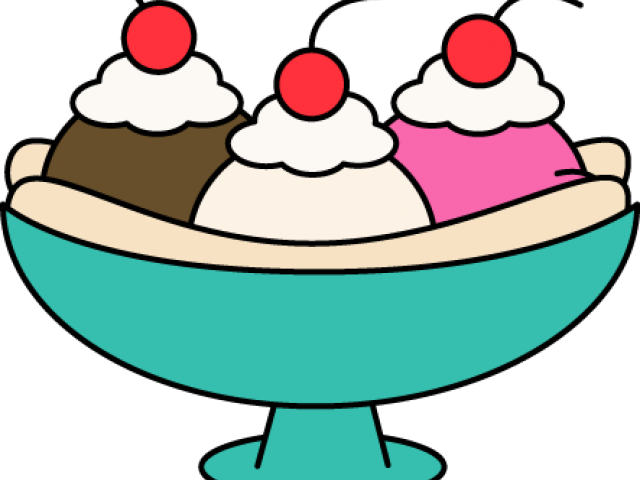 Banana Split Clipart Transparent - Ice Cream Sundae Clipart (640x480), Png Download