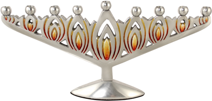 Art Deco Flame Menora - Quest Art Deco Flame Menorah (700x700), Png Download