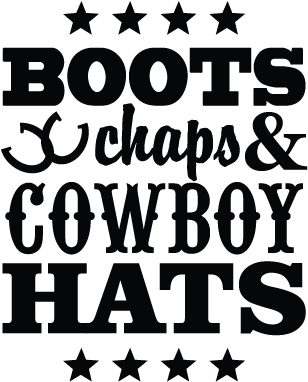 Boots Chaps Hats Wall Quotes™ Decal - Accoutrements Cowboy Adhesive Bandages (451x451), Png Download