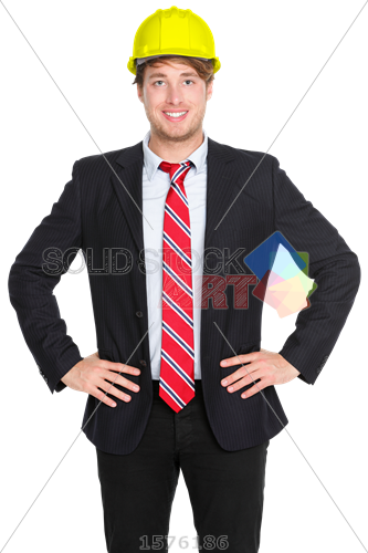 Stock Photo Of Handsome Brunet Asian Architect With - Architect (333x500), Png Download