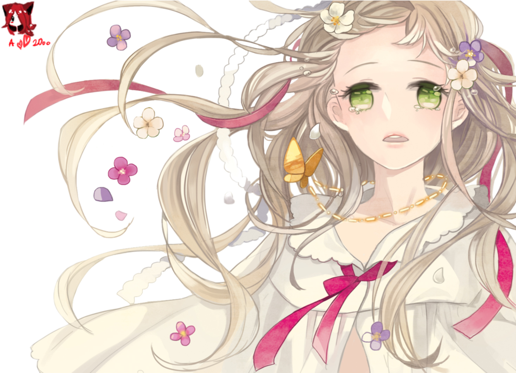 Sad Anime Girl Render By Animelover20oo - Beautiful Anime Girl Render (1059x754), Png Download