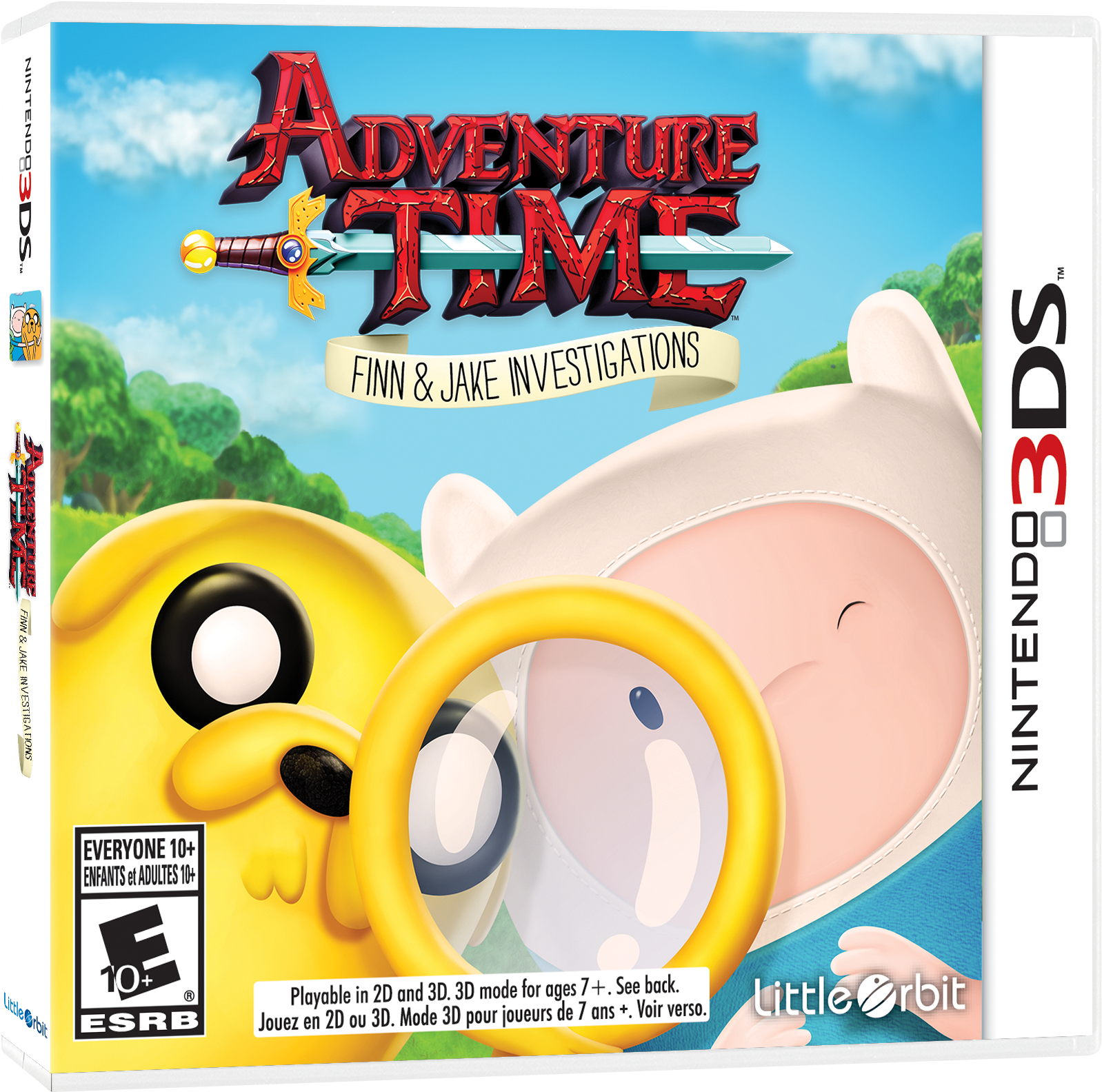 Adventure Time Finn And Jake Investigations - Adventure Time Finn And Jake Investigations 3ds Cover (1711x1658), Png Download