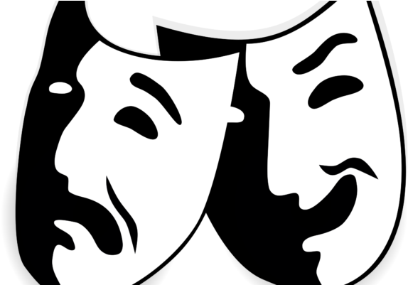 A Séance Goes Awry When The First Wife Of A Man With - Broadway Masks Clip Art (600x400), Png Download