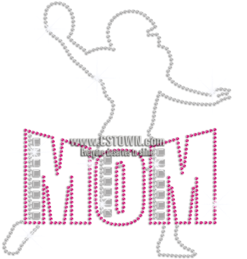 Touchdown Football Mom Iron-on Rhinestone Transfer - Iron On Rhinestone Transfer (450x450), Png Download